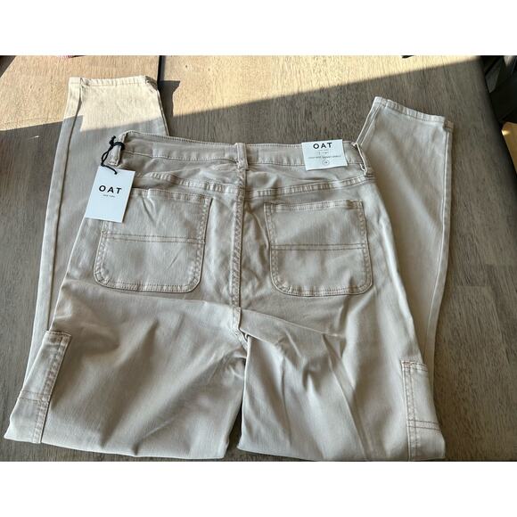 OAT Light Tan High Rise Utility Style Skinny Jean -28 - Picture 8 of 8